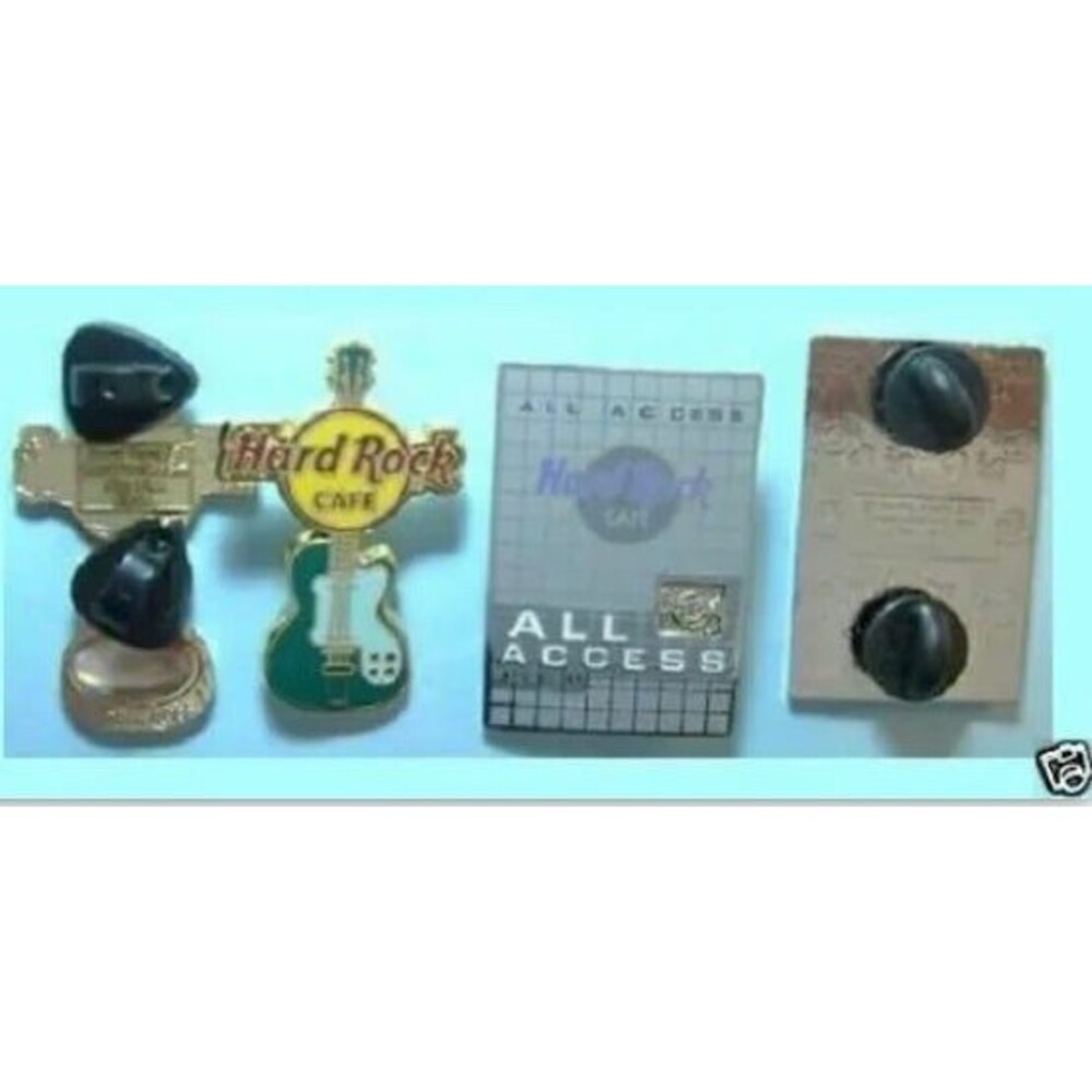 Hard Rock Cafe Pins  2002 ALL Access Pin & Small Guitar Pin